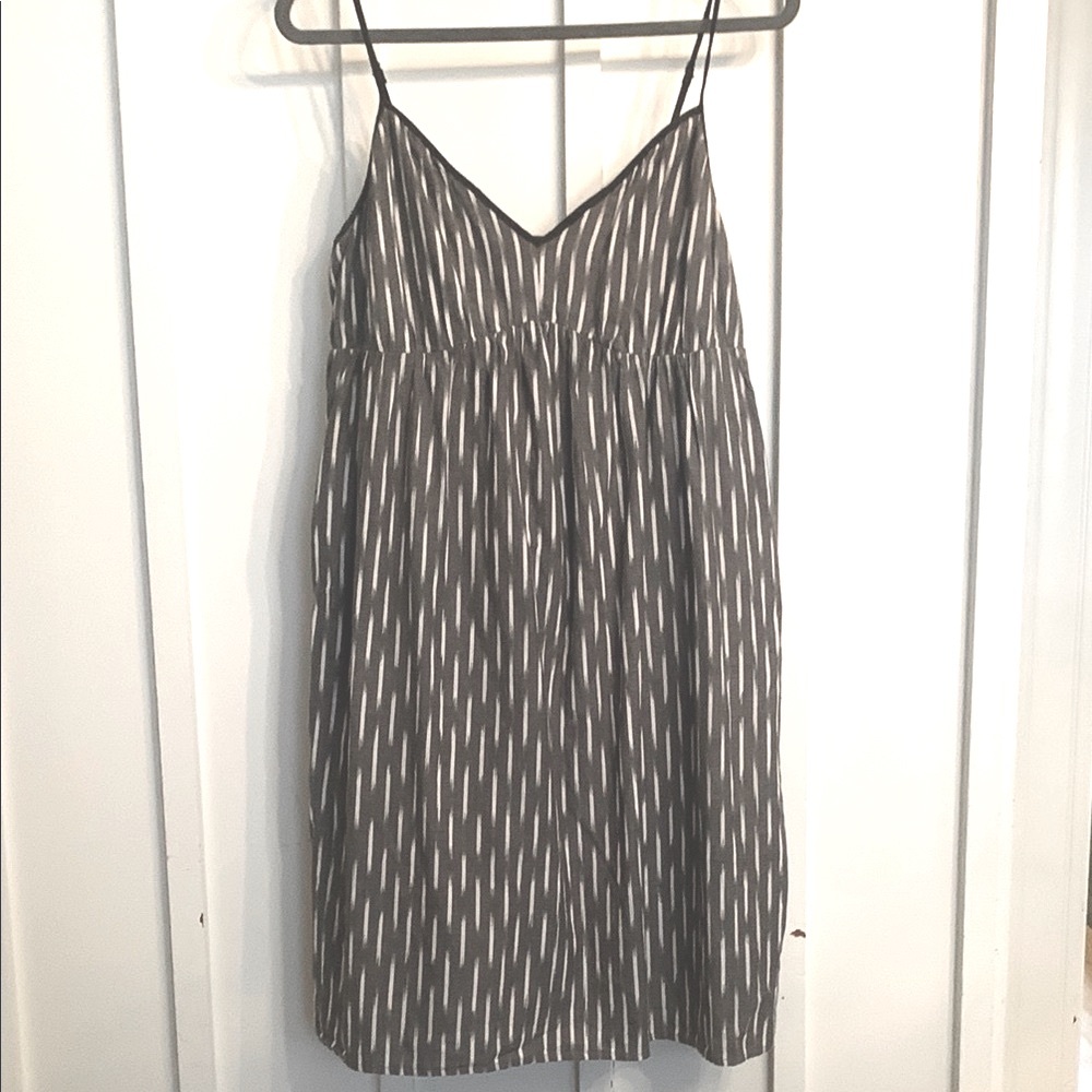 Vintage Converse One Star Cotton Grey and White chambray print sundress